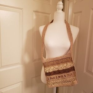 Cappelli Straworld Striped Straw Crossbody Purse